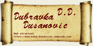 Dubravka Dušanović vizit kartica